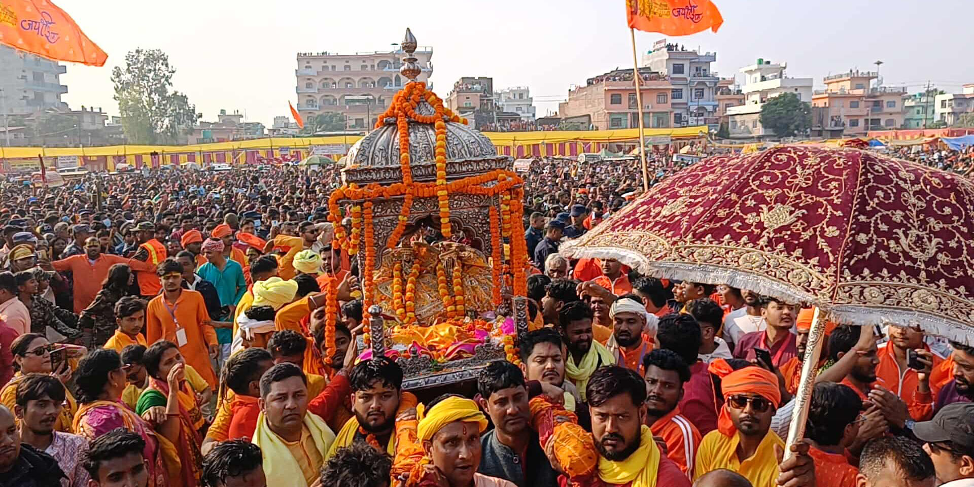 सीता स्वयंवर सकियो, राति विवाह मनाइँदै