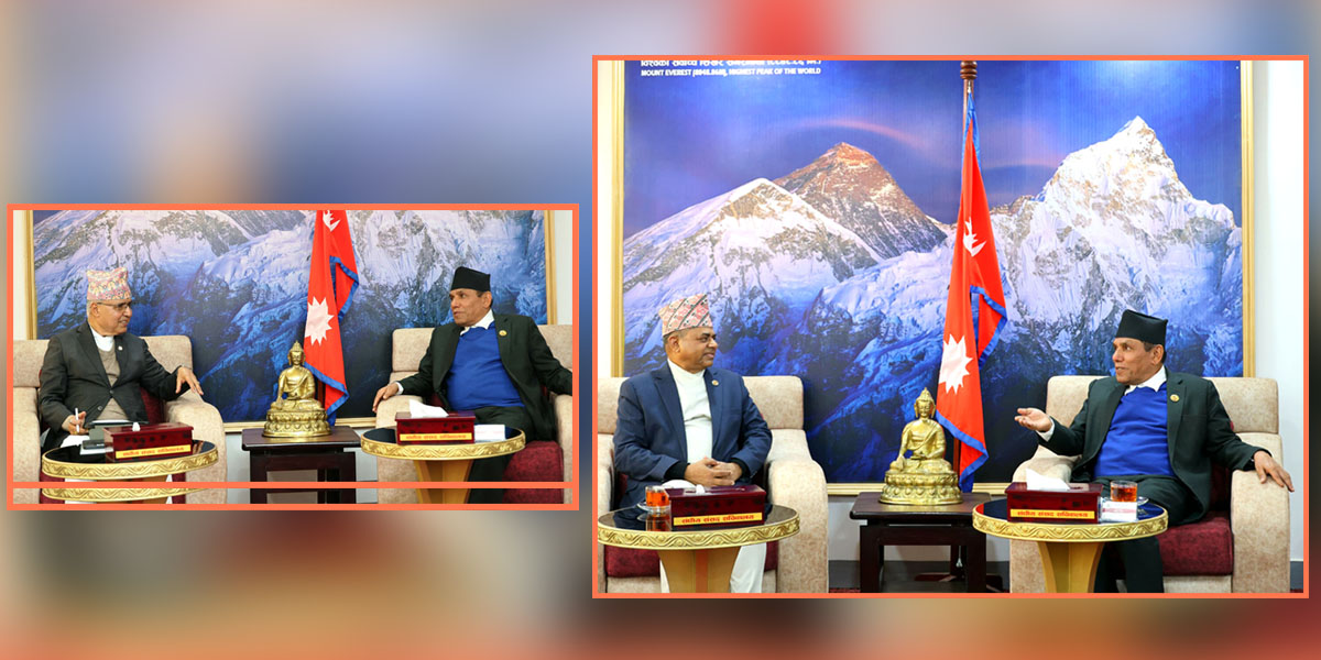राष्ट्रियसभा अध्यक्षसँग अर्थ र कानुनमन्त्रीको छुट्टाछुट्टै भेटवार्ता