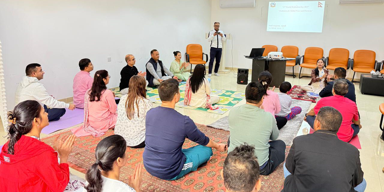 अबुधाबीस्थित नेपाली दूतावासले मनायो विश्व ध्यान दिवस