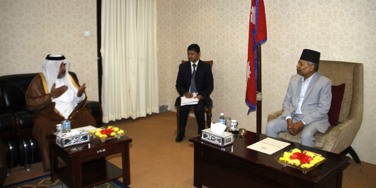 उपराष्ट्रपति यादवसँग कतारका राजदूतको शिष्टाचार भेट