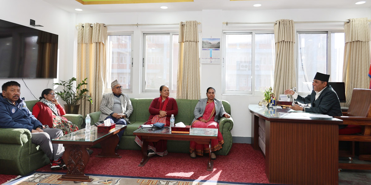 राष्ट्रियसभा अध्यक्ष दाहालले गरे उपाध्यक्षसहित समिति सभापतिहरूसँग छलफल र निर्माणाधीन राष्ट्रियसभा हल अवलोकन