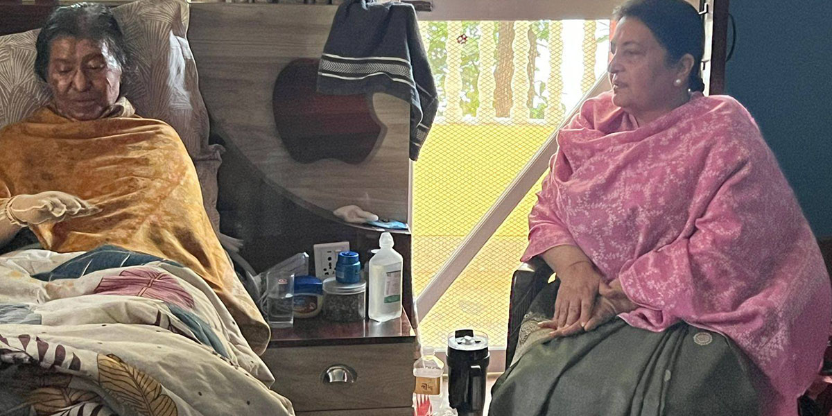 विद्या भण्डारीले लिइन् झलनाथ पत्नी चित्रकारको स्वास्थ्य अवस्थाबारे जानकारी