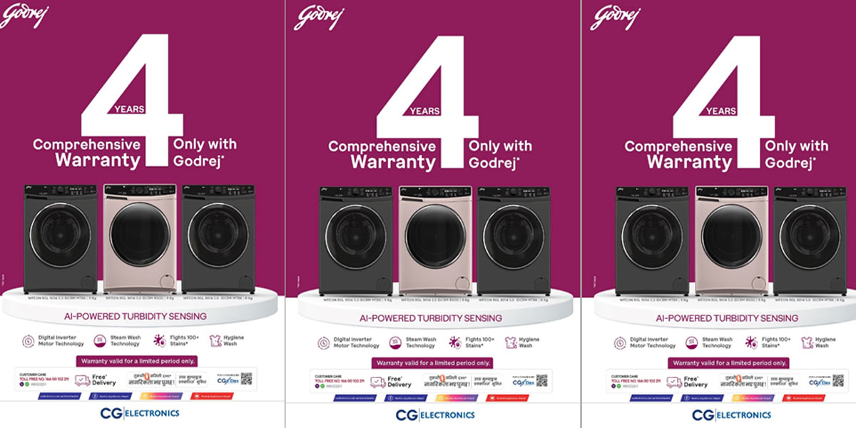 स्मार्ट एआई प्रविधिसहित गोदरेजका वाशिङ मेसिन सार्वजनिक, ४ वर्ष वारन्टी