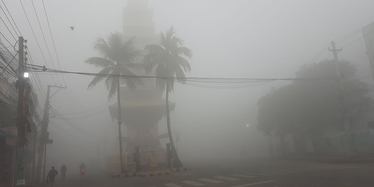 हुस्सुले ढाक्यो वीरगन्ज घण्टाघर क्षेत्र