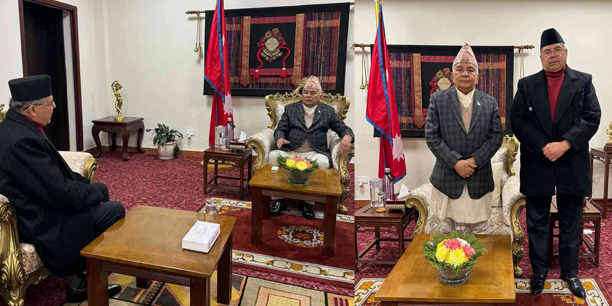 राष्ट्रपति पौडेलसँग पूर्वप्रधानमन्त्री खनालको भेट, के विषयमा भयो कुराकानी?