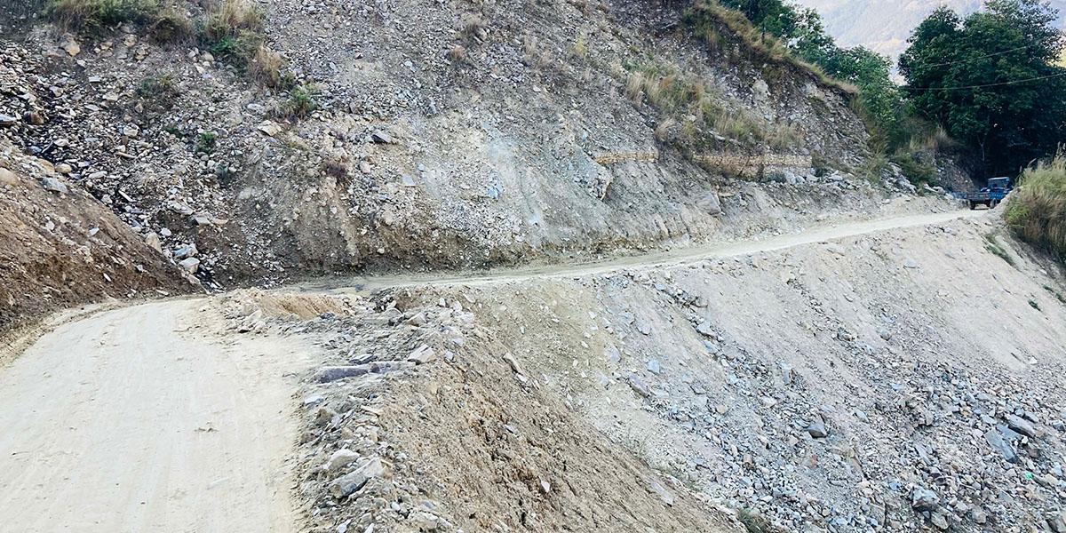 बागलुङको दब्ल्याङ पहिरो नियन्त्रणको काम सुरु