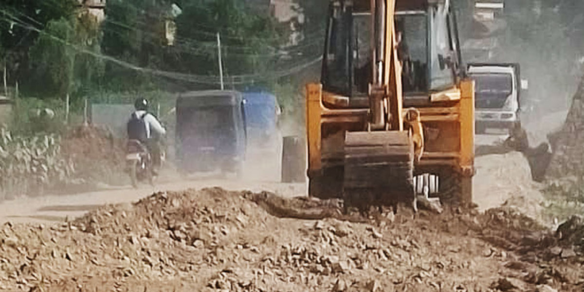 घोराही-तुलसीपुर चार लेन सडक निर्माण तीव्र