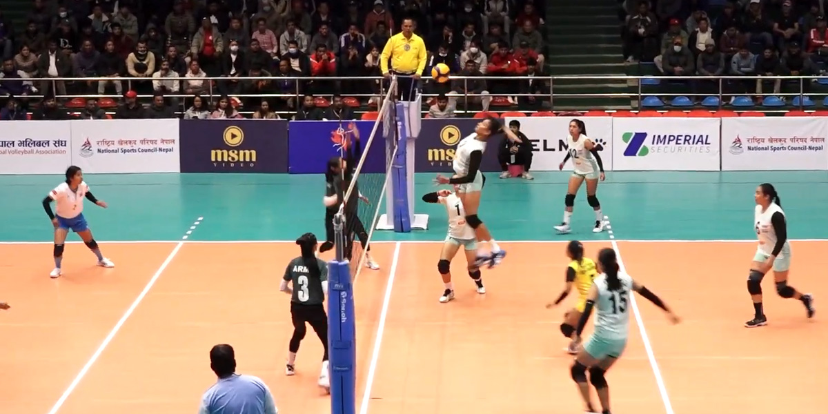 एनभीए भलिबल : महिलातर्फ न्यु डाइमन्ड सेमिफाइनल नजिक