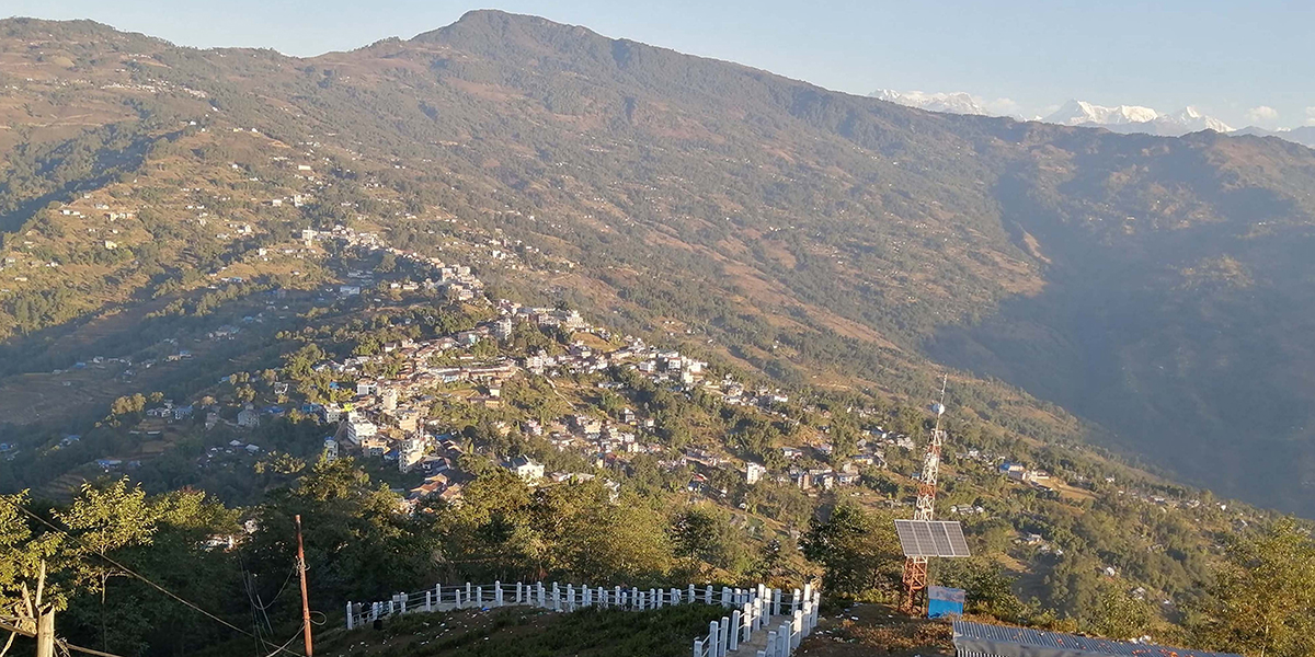 दिक्तेल बजारको सडक ढलान सात वर्षपछि बल्ल सम्पन्न