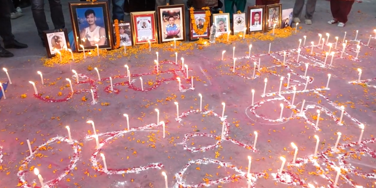 जेनजी सहिदहरूको सम्झनामा दीप प्रज्वलन