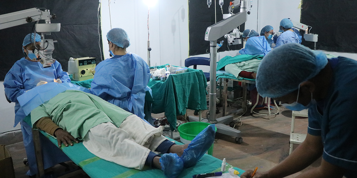 निःशुल्क शिविरः २३२ जनाको मोतिया बिन्दुको सफल शल्यक्रिया