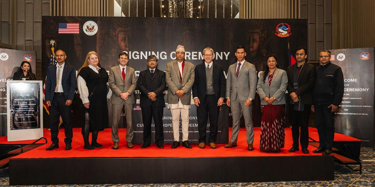नेपाल र अमेरिकाबीच सांस्कृतिक सम्पत्ति सम्झौतामा हस्ताक्षर