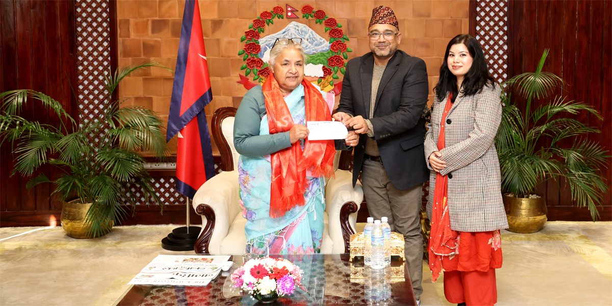 पुन: निर्माण कोषमा ‘नासिया’ द्वारा ९ लाख नगद सहयोग