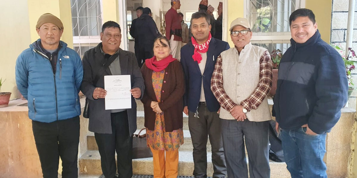 ललितपुर-३ मा प्रलोपाबाट विष्णुराज खड्काको उम्मेदवारी दर्ता