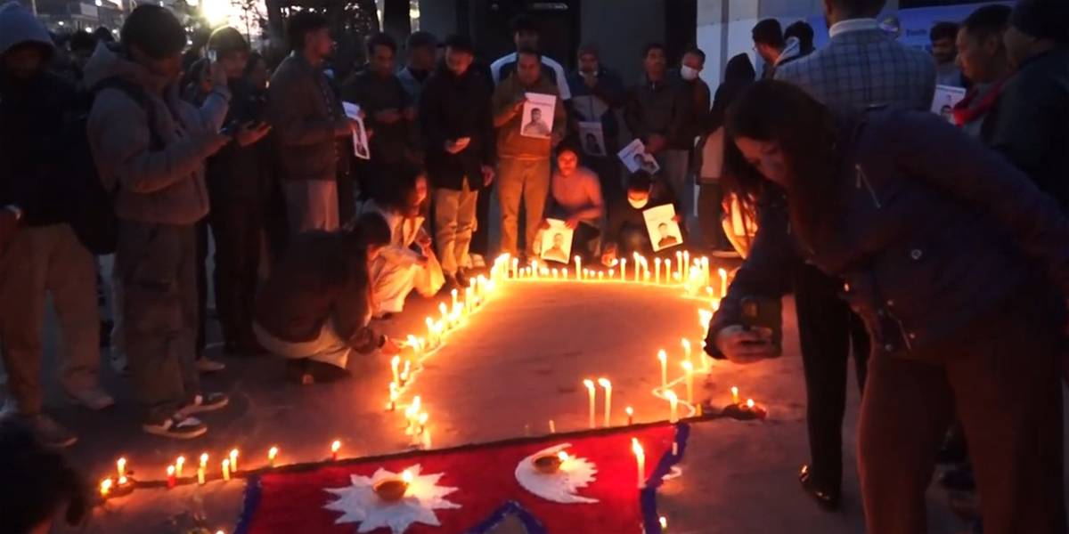 जेनजी सहिदहरूको सम्झनामा दीप प्रज्वलन