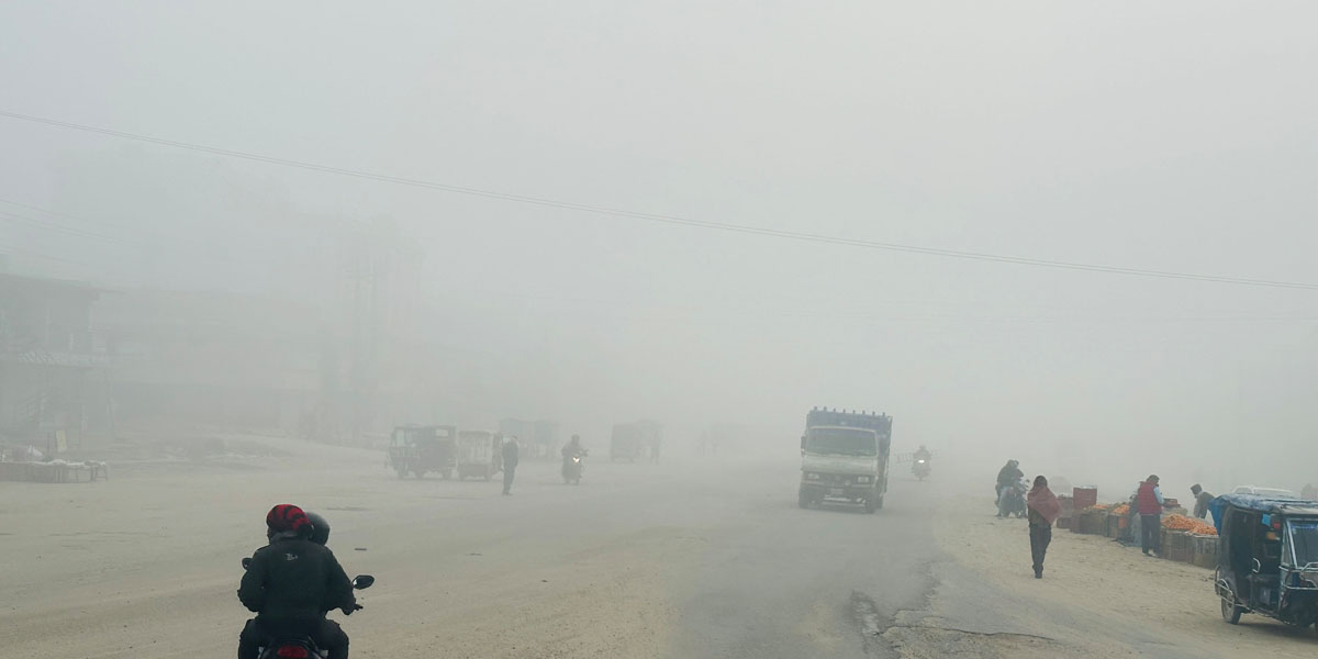 बाक्लो हुस्सु र कुहिरोले पश्चिम तराईको जनजीवन प्रभावित