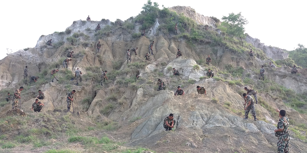 सुरक्षासँगै पर्यावरण संरक्षणमा नेपाली सेना