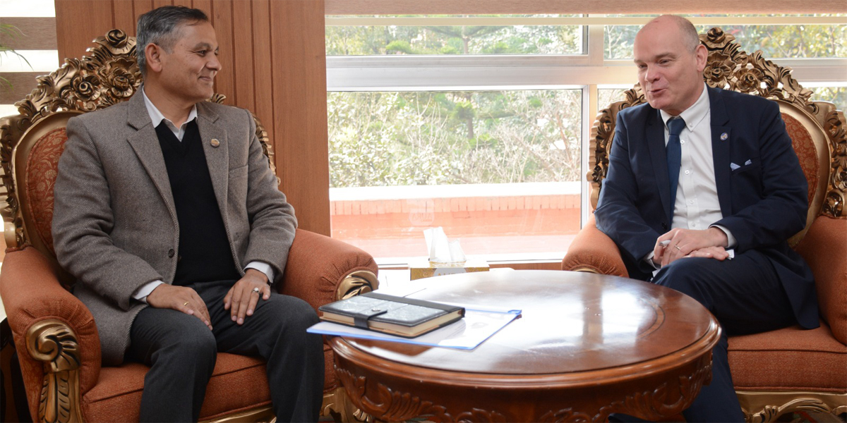 गृहमन्त्री अर्यालसँग यूएनओडीसी क्षेत्रीय प्रतिनिधिको शिष्टाचार भेट