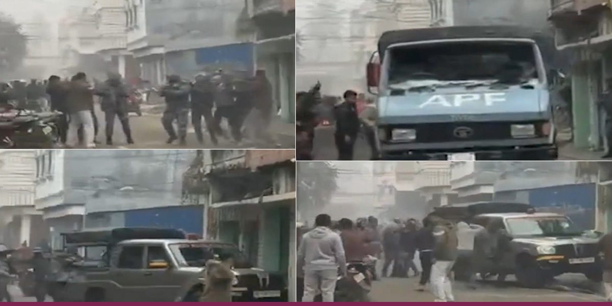 वीरगन्जको गोदाममा छापा मार्न गएका सशस्त्र प्रहरीमाथि आक्रमण