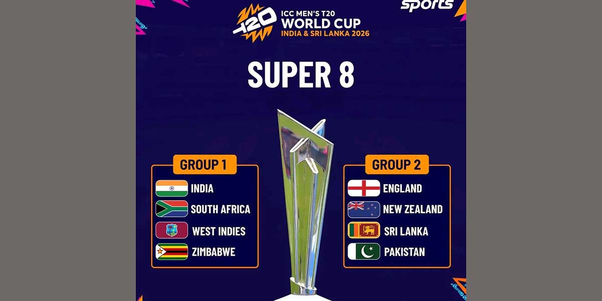 टी २० विश्वकप २०२६ : सुपर ८ मा पुगेनन् कुनै एसोसिएट टिम, अस्ट्रेलियासहित ३ टेष्ट राष्ट्र पनि बाहिरिए