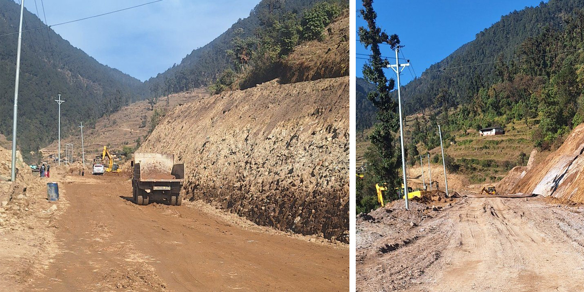 ढोरपाटन सिकार आरक्षण जोड्ने सडक निर्माणले लियो गति