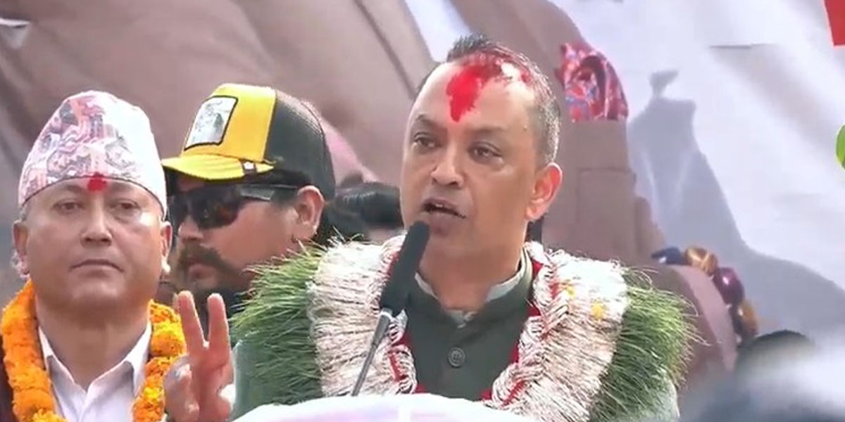 सुर्खेतमा गगन थापाले गरे ‘स्वर्णिम पाँच वर्ष’ को प्रतिबद्धता