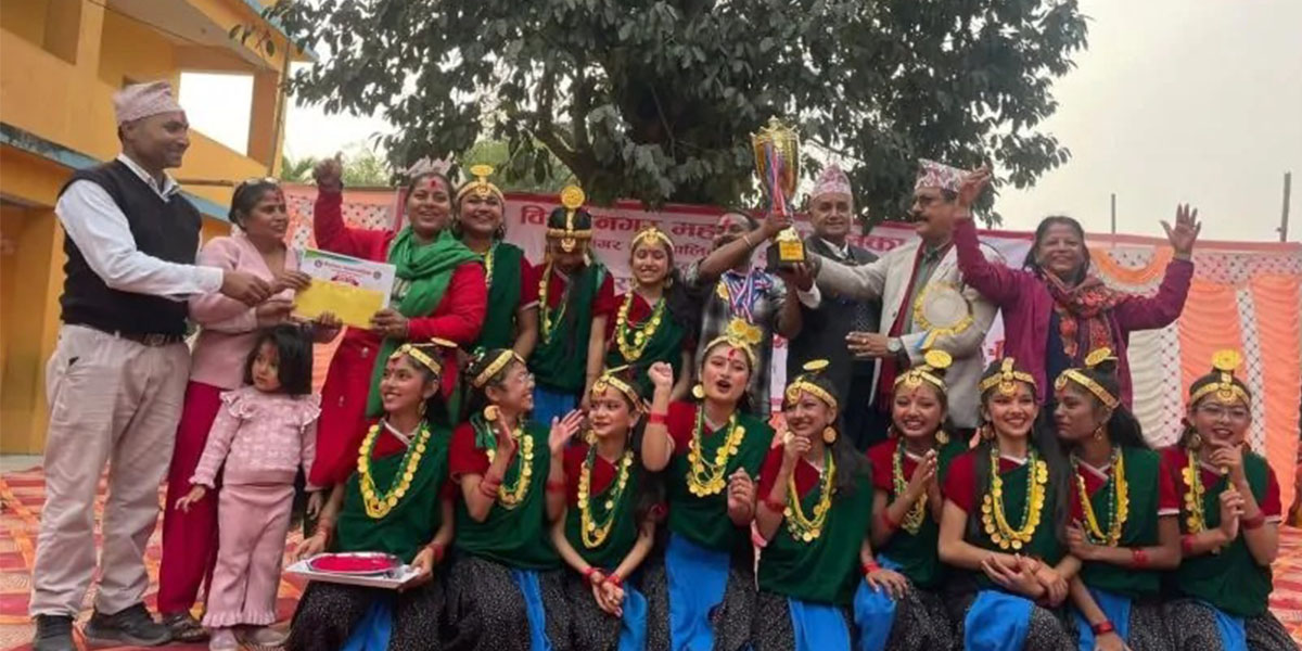 विराटनगरमा अन्तरविद्यालय लोकनृत्य प्रतियोगिता, पोखरिया मावि प्रथम