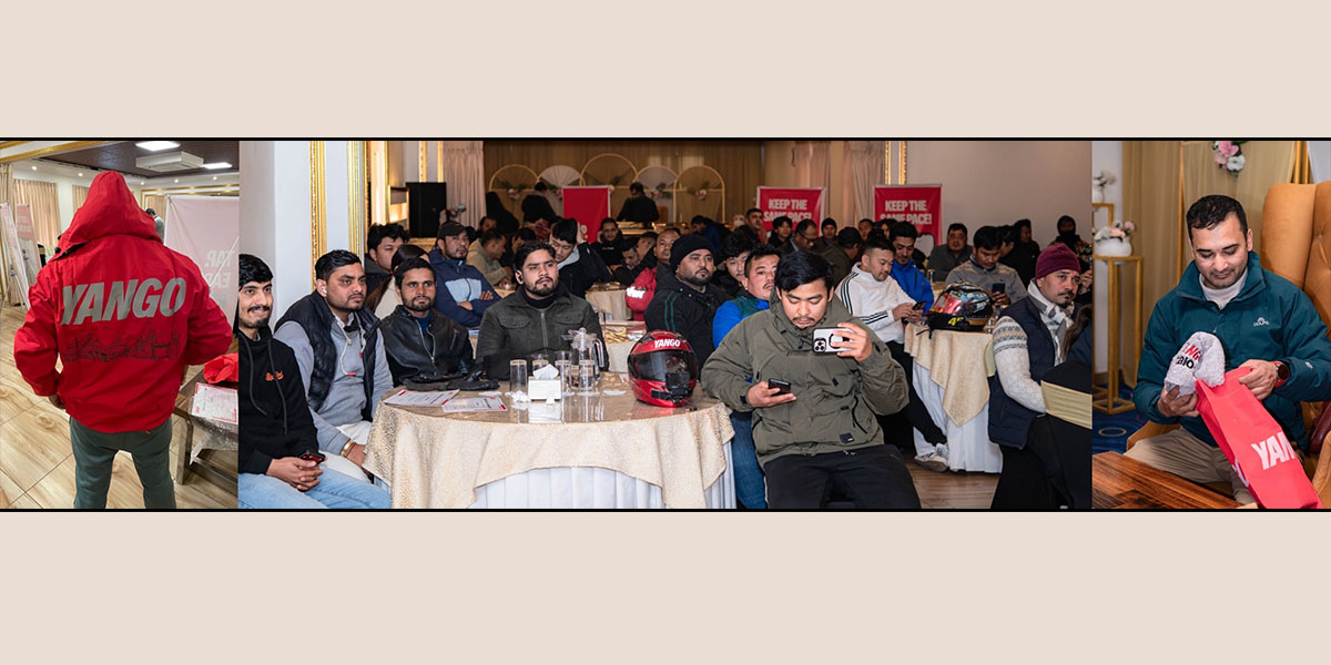 याङ्गो राइडले नयाँ ड्राइभरलाई विशेष पुरस्कारसहित गर्‍यो सम्मान