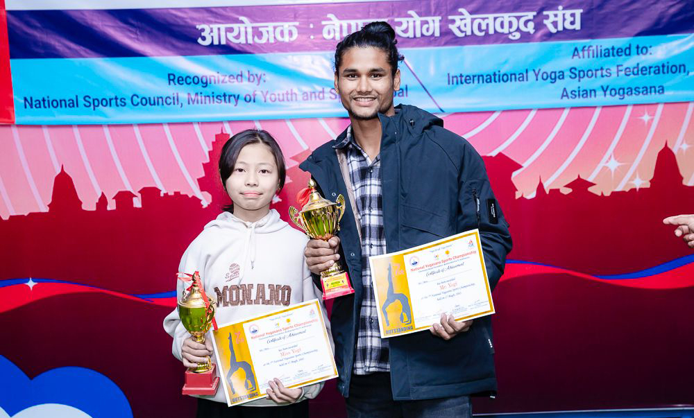 रोशनलाई ‘मिस्टर योगी’ र सोनमलाई ‘मिस योगी’ को उपाधि