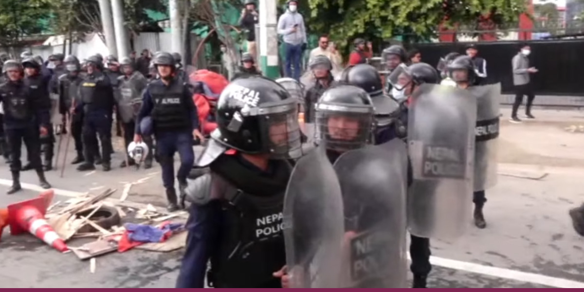 माइतीघर क्षेत्रमा एमालेको प्रदर्शन