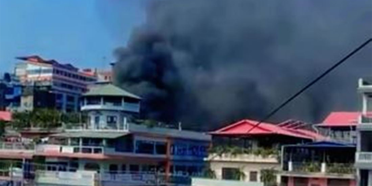 इटहरीको पूर्वाञ्चल क्याफेमा भीषण आगलागी