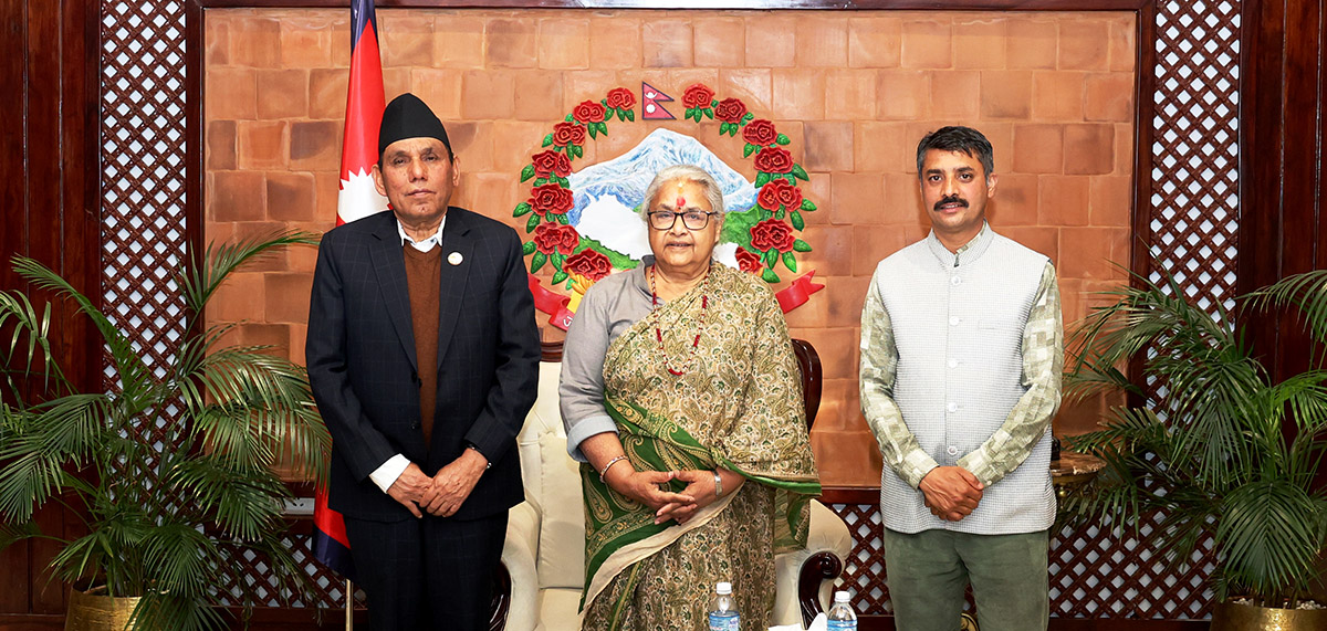 प्रधानमन्त्री कार्की र राष्ट्रियसभा अध्यक्षबीच शिष्टाचार भेट