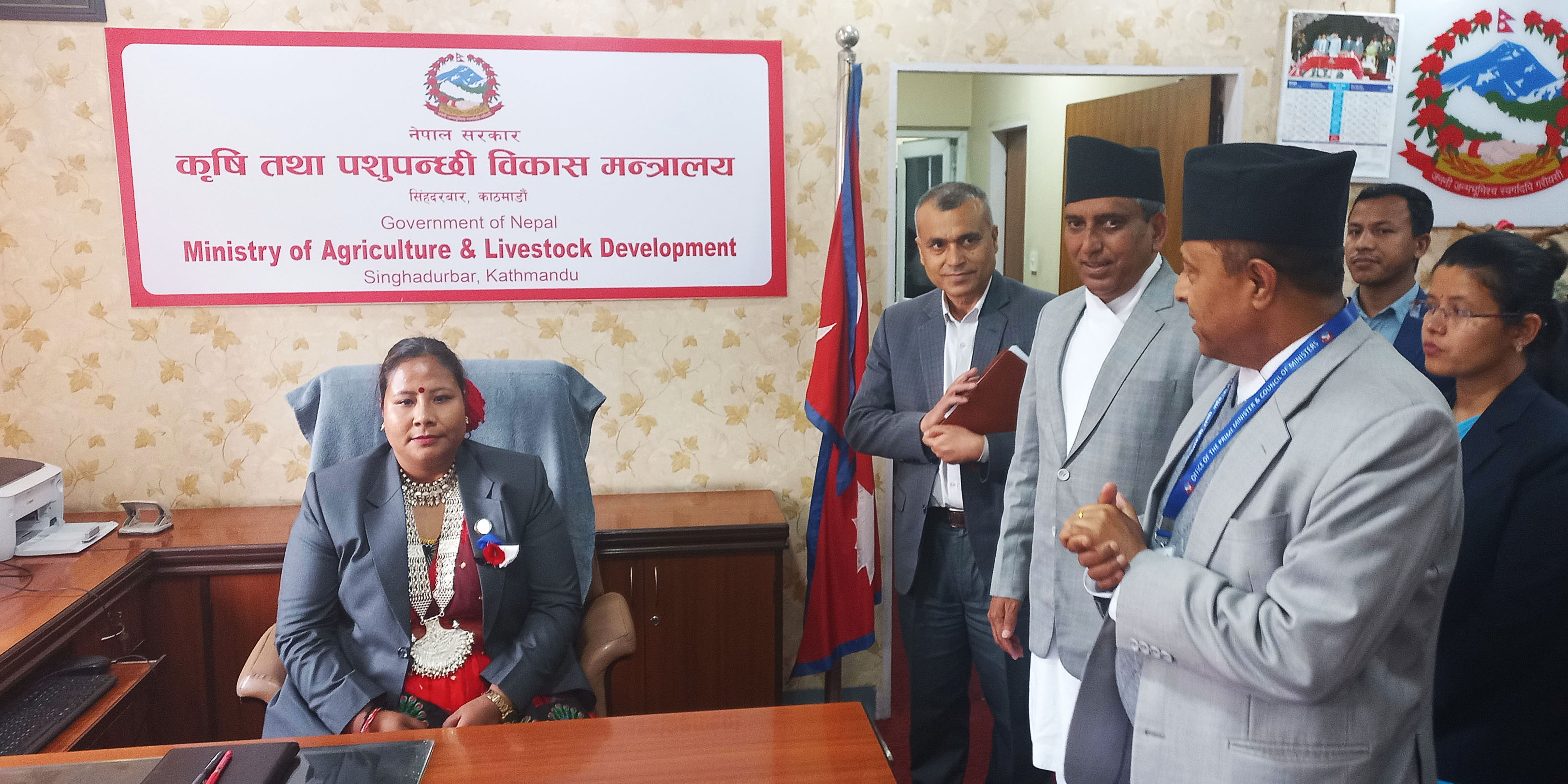 कृषिमन्त्री चौधरीले गरिन् पदभार, गरिनन् पहिलो निर्णय