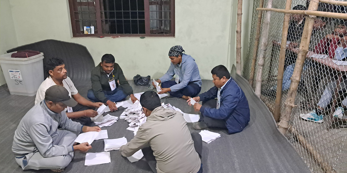 जनज्योति बहुमुखी क्याम्पसमा रौतहट क्षेत्र नंं ४ को मतगणना सुरु