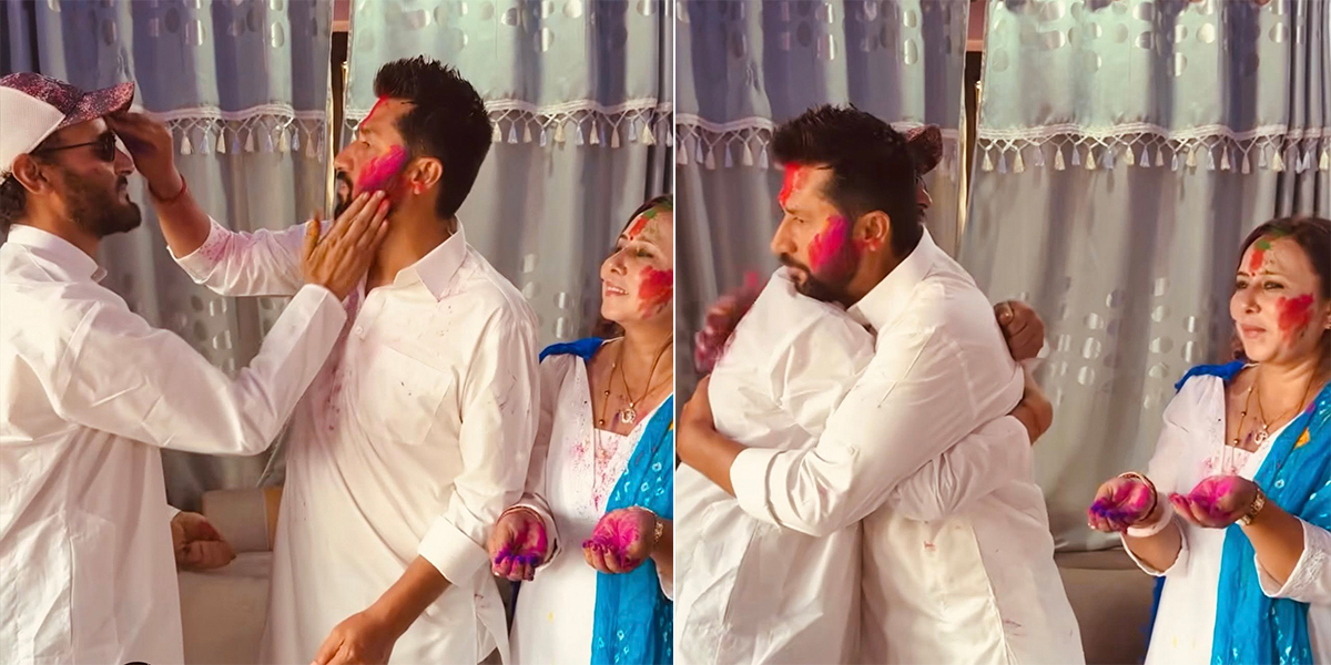 अभिनेता विपीनले रास्वपा सभापति रविसँग मनाए होली