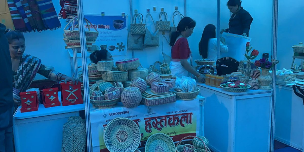 नवाैं अन्तर्राष्ट्रिय महिला उद्यमी व्यापार मेलामा हस्तकलाका सामग्री र रैथाने उत्पादन