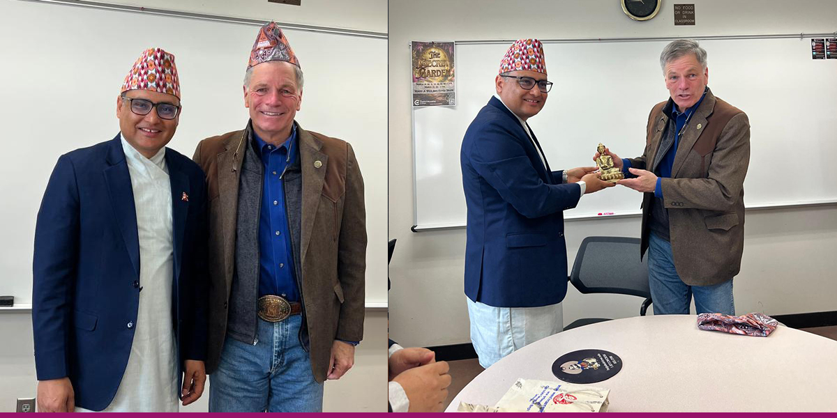 वायोमिङ राज्यका गभर्नरसँग महावाणिज्यदूत खनालको शिष्टाचार भेट