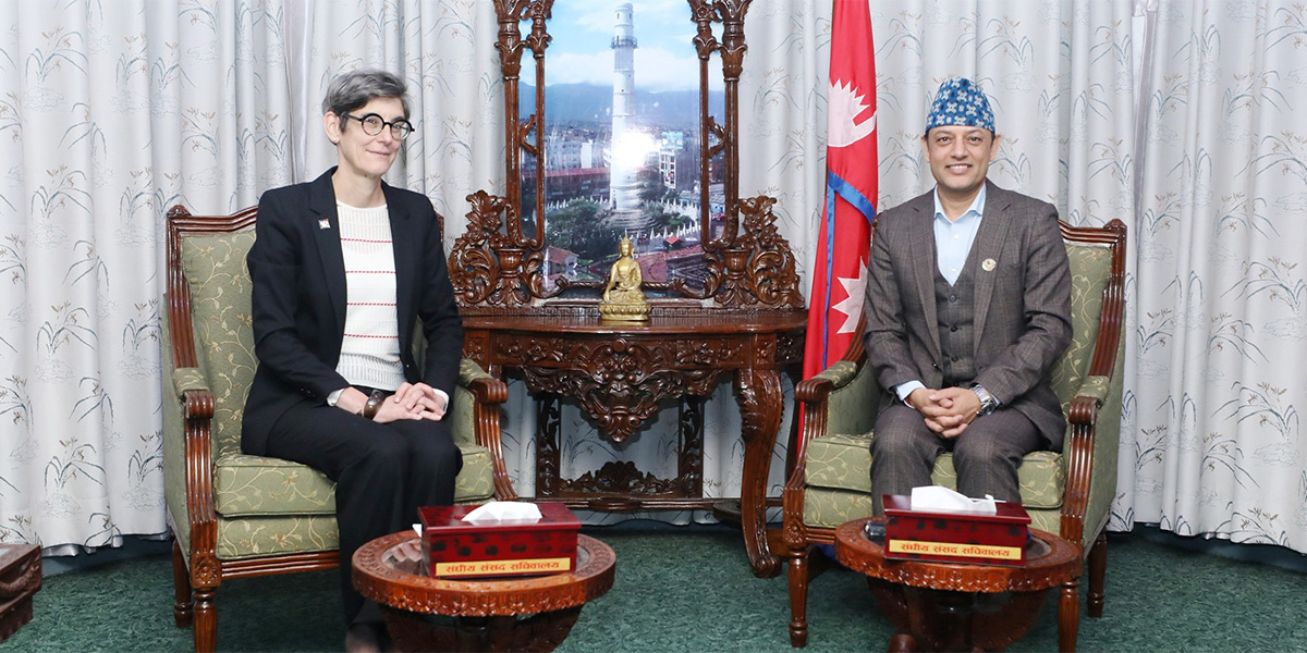 सभामुख अर्याल र स्विस राजदूतबीच शिष्टाचार भेट