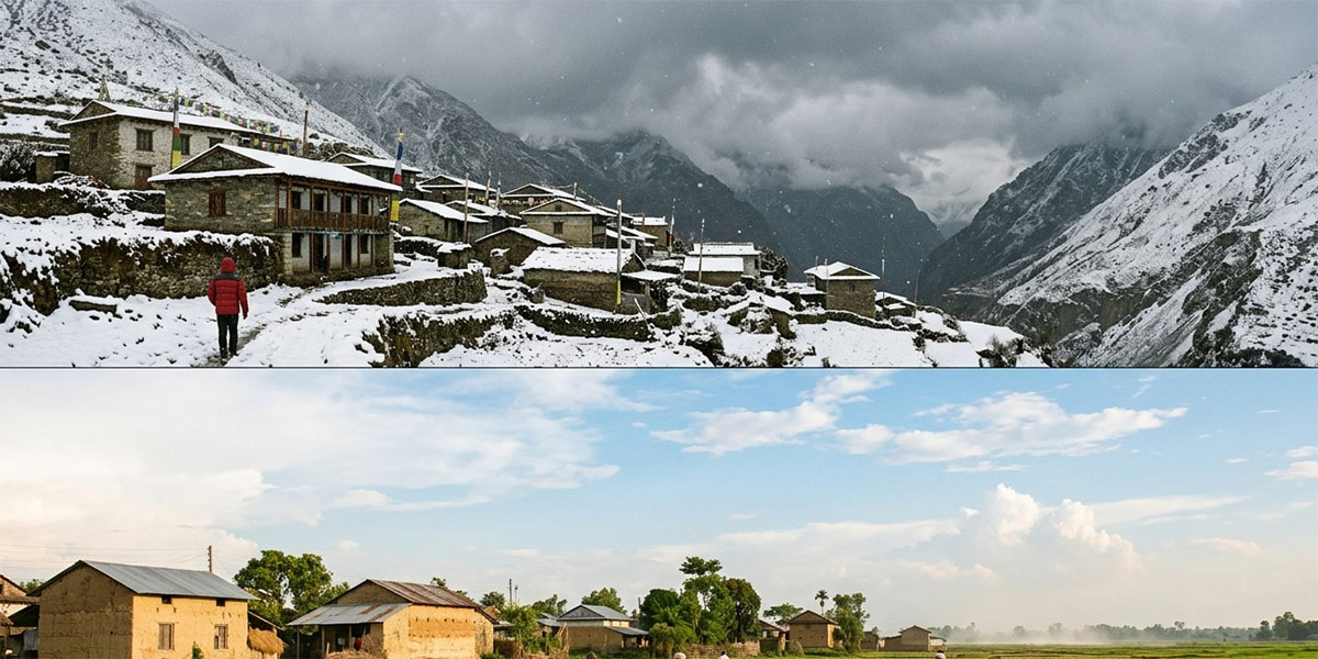 आज केही स्थानमा वर्षा र हिमपात, तराईमा गर्मी