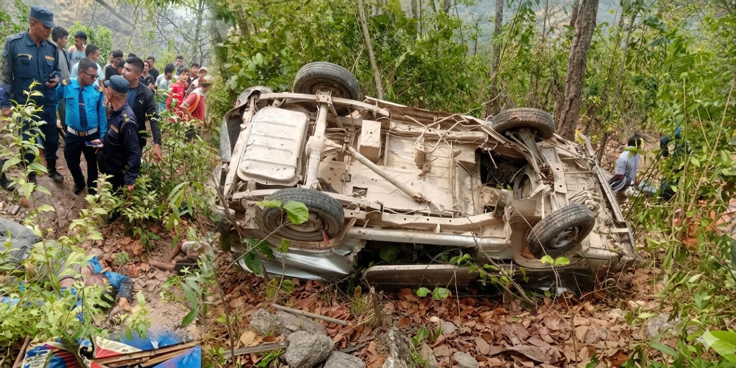 भ्यान दुर्घटनामा दुई जनाको मृत्यु