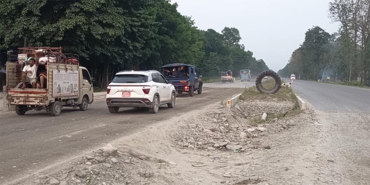 विटुमिन अभावपछि एसियन राजमार्ग कालोपत्र गर्न समस्या