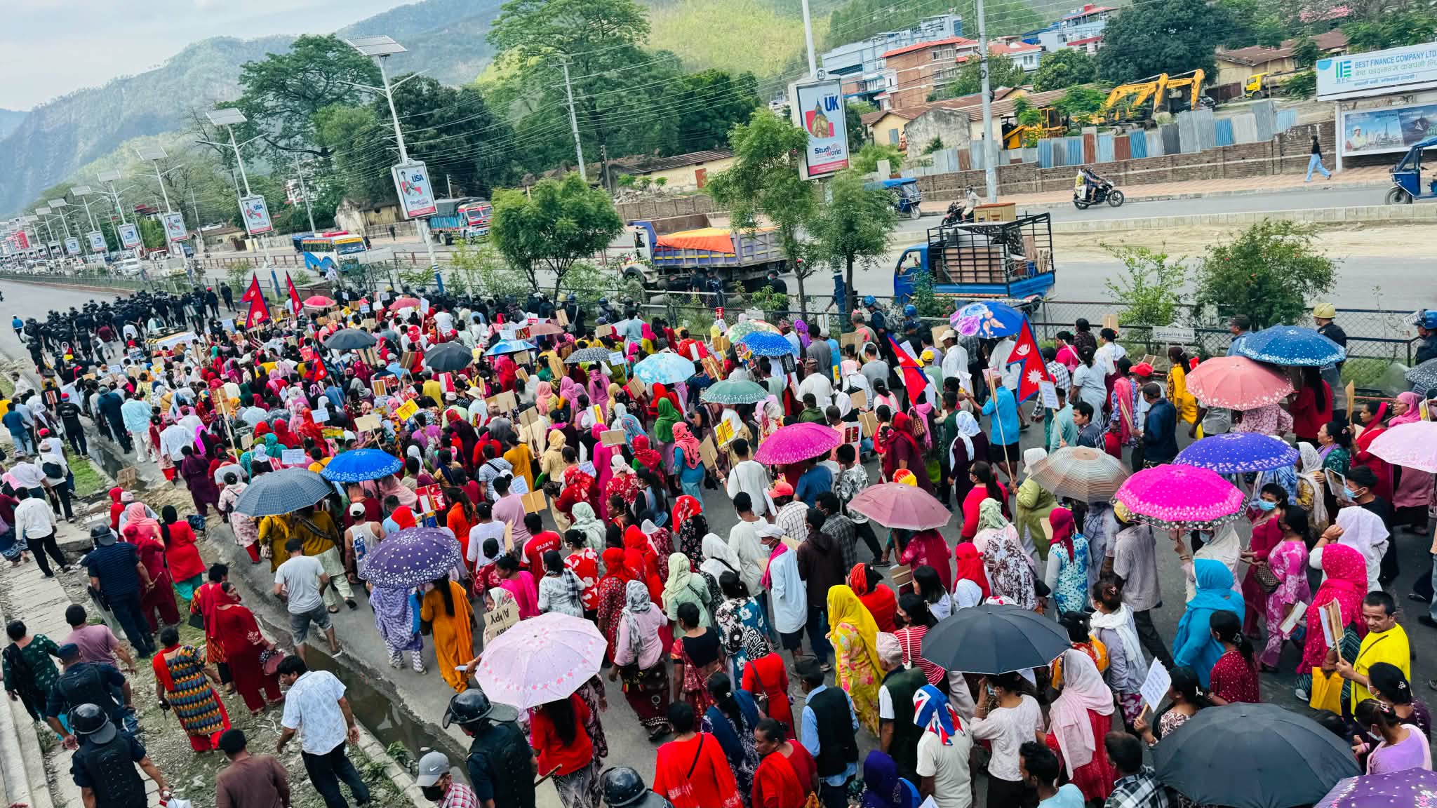 सरकारविरुद्ध बुटवलमा सुकुम्वासीहरूकाे प्रदर्शन