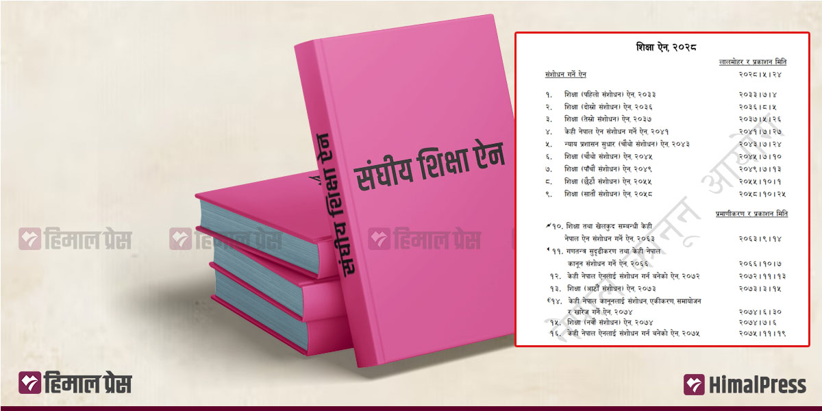 शिक्षा ऐन संशोधन : के राखियो के हटाइयो?