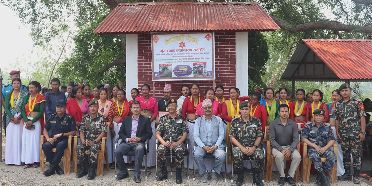 ज्वालादल गणद्वारा निर्मित ‘भूँयारथान’ स्थानीय समुदायलाई हस्तान्तरण