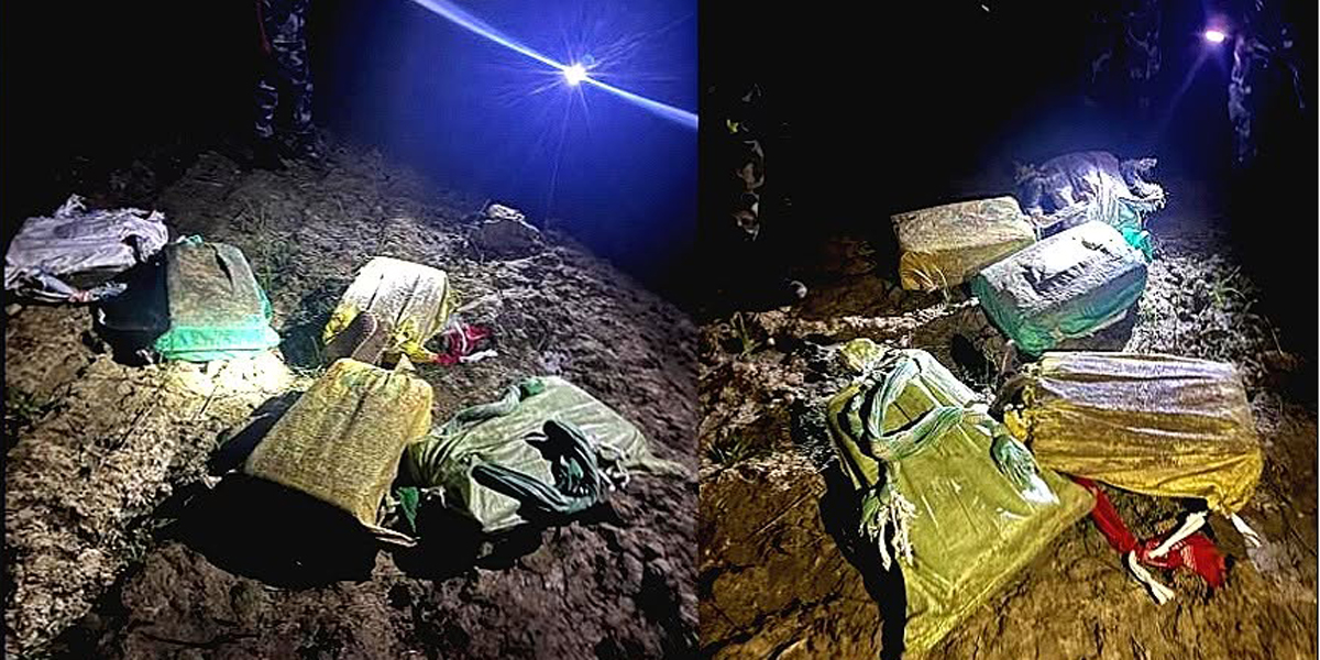 पर्सामा एक क्विन्टल गाँजा बरामद