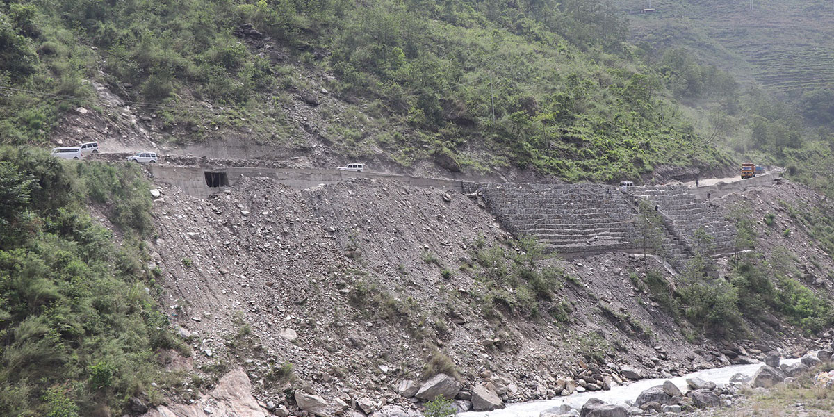 कालीगण्डकी करिडोर : खामभित्तामा सात करोडको लागतमा पहिरो नियन्त्रण आयोजना सुरु