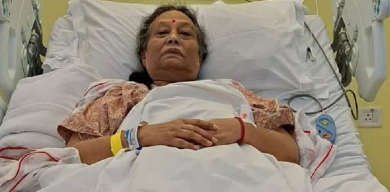 एमाले नेता ईश्वर पोखरेलकी श्रीमती मिरा पोखरेललाई क्यान्सर, भारतमा उपचार हुँदै