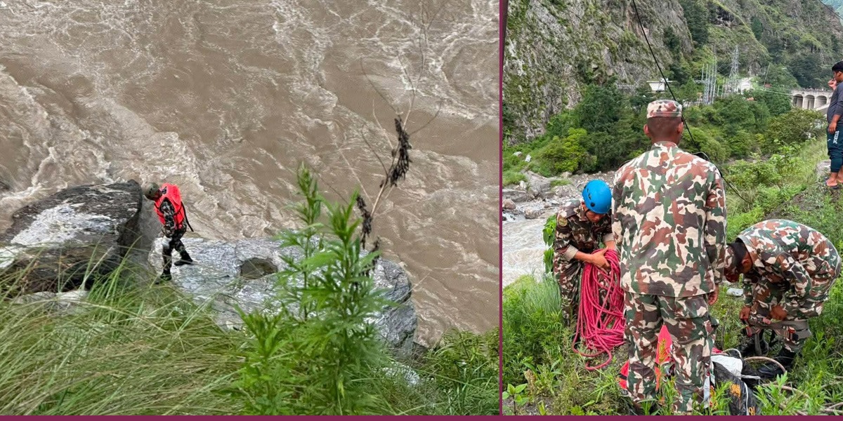 गाडीसहित भोटेकोशीमा खसेका चालक बेपत्ता
