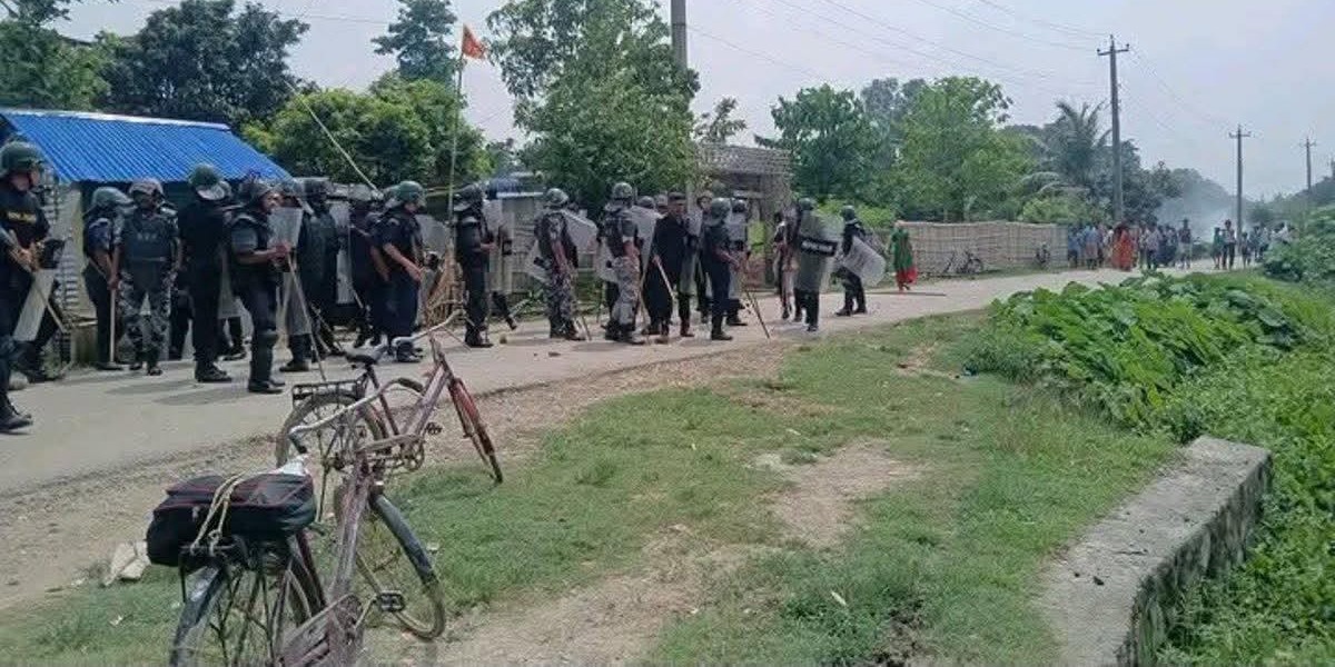 विराटनगरमा शव उठाउने क्रममा तनाव, २१ सेल अश्रुग्यास प्रहार