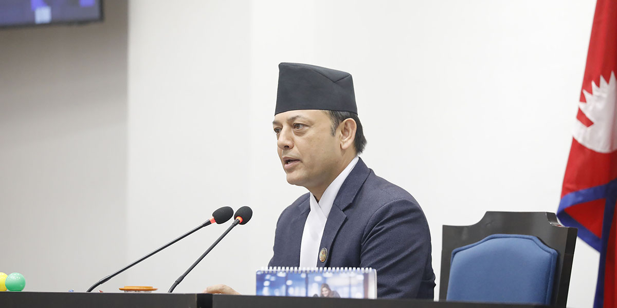 विपद् जोखिम न्यूनीकरण प्रभावकारी बनाउन सभामुख अर्यालले गरे सरकारलाई रुलिङ